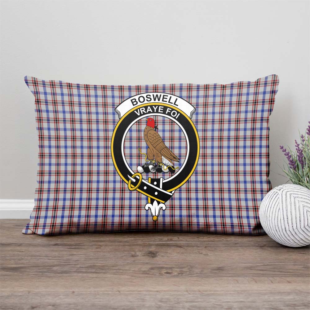 Boswell Tartan Pillow Cover with Family Crest - Tartan Vibes Clothing