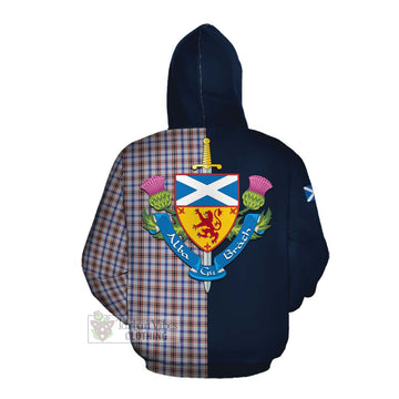 Boswell Tartan Cotton Hoodie Alba with Scottish Lion Royal Arm Half Style Pullover Hoodie - Tartan Vibes Clothing
