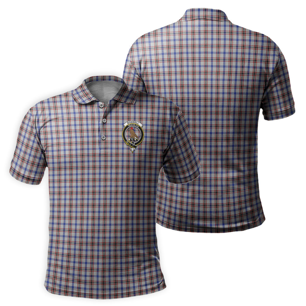 Boswell Tartan Men's Polo Shirt with Family Crest - Tartan Vibes Clothing