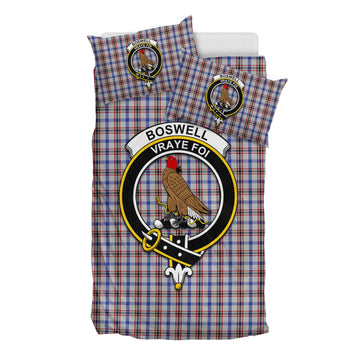 Boswell Tartan Bedding Set with Family Crest - Tartan Vibes Clothing
