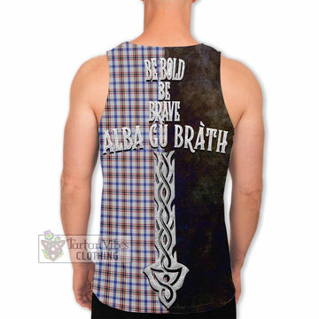 Boswell Tartan Family Crest Men's Tank Top Alba Gu Brath Be Brave Lion Ancient Style