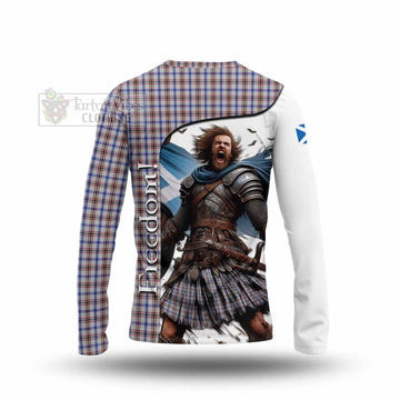 Boswell Crest Tartan Long Sleeve T-Shirt Inspired by the Freedom of Scottish Warrior - Tartan Vibes Clothing