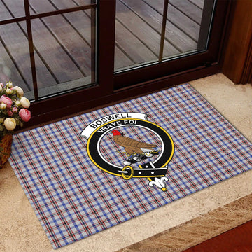 Boswell Tartan Rubber Doormat with Family Crest - Tartan Vibes Clothing