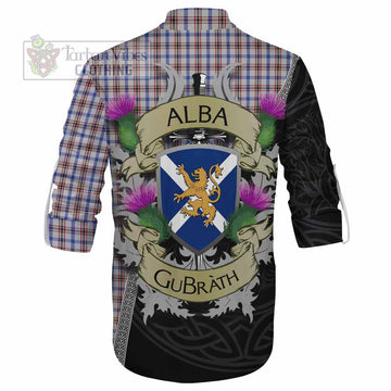 Boswell Tartan Family Crest Ghillie Kilt Shirt Lion Rampant Royal Thistle Shield Celtic Inspired - Tartan Vibes Clothing