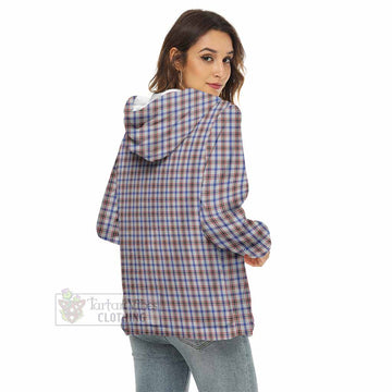 Boswell Tartan Women's Borg Fleece Hoodie with Half Zip - Tartan Vibes Clothing