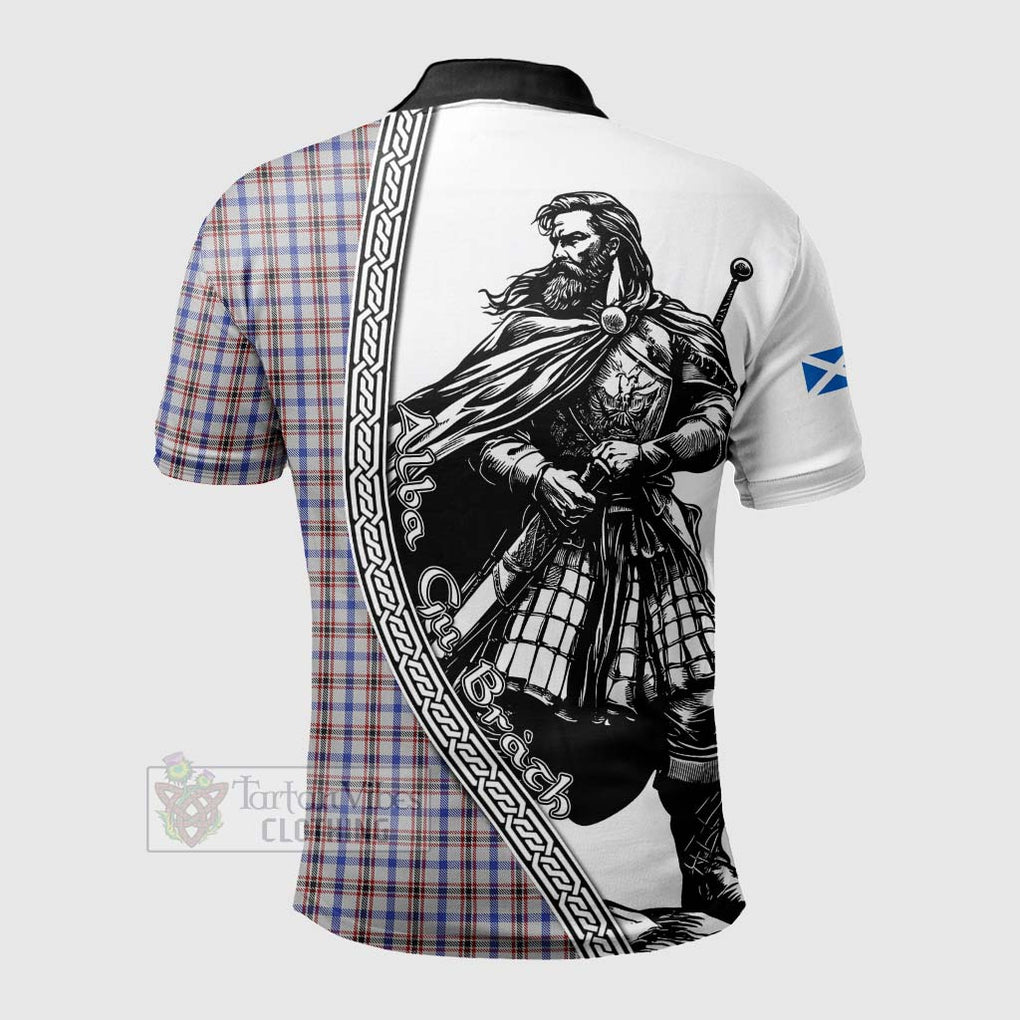 Boswell Tartan Clan Crest Polo Shirt with Highlander Warrior Celtic Style - Tartan Vibes Clothing