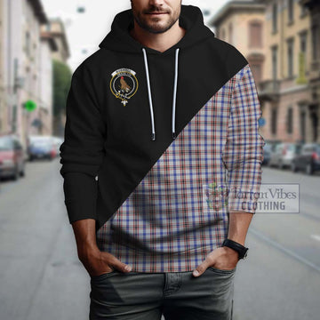 Boswell Tartan Hoodie with Family Crest and Military Logo Style - Tartan Vibes Clothing