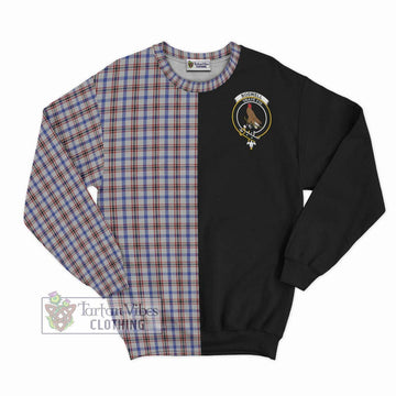 Boswell Tartan Sweatshirt with Family Crest and Half Of Me Style - Tartan Vibes Clothing