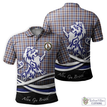 Boswell Tartan Polo Shirt with Alba Gu Brath Regal Lion Emblem - Tartan Vibes Clothing