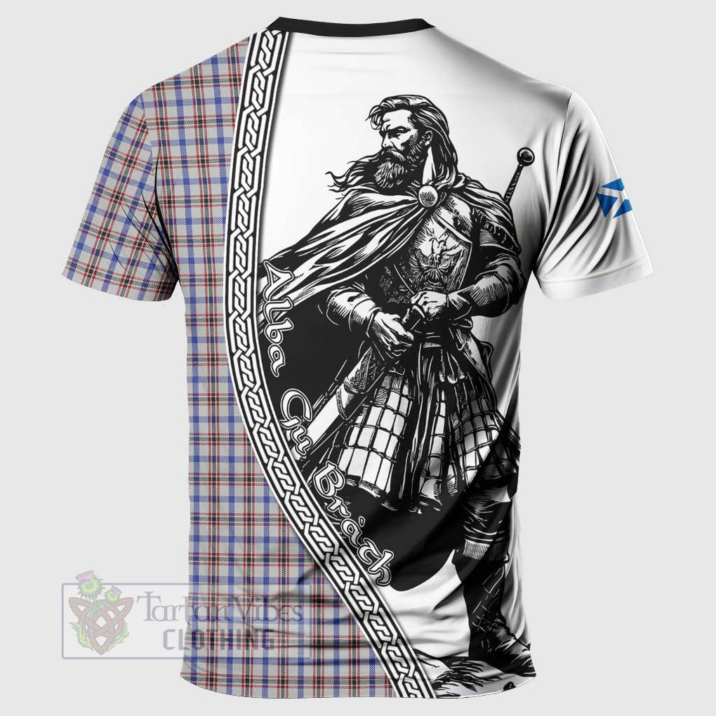 Boswell Tartan Clan Crest T-Shirt with Highlander Warrior Celtic Style - Tartan Vibes Clothing