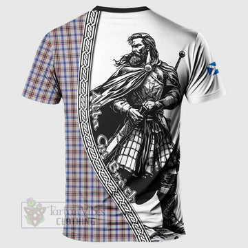 Boswell Tartan Clan Crest T-Shirt with Highlander Warrior Celtic Style - Tartan Vibes Clothing