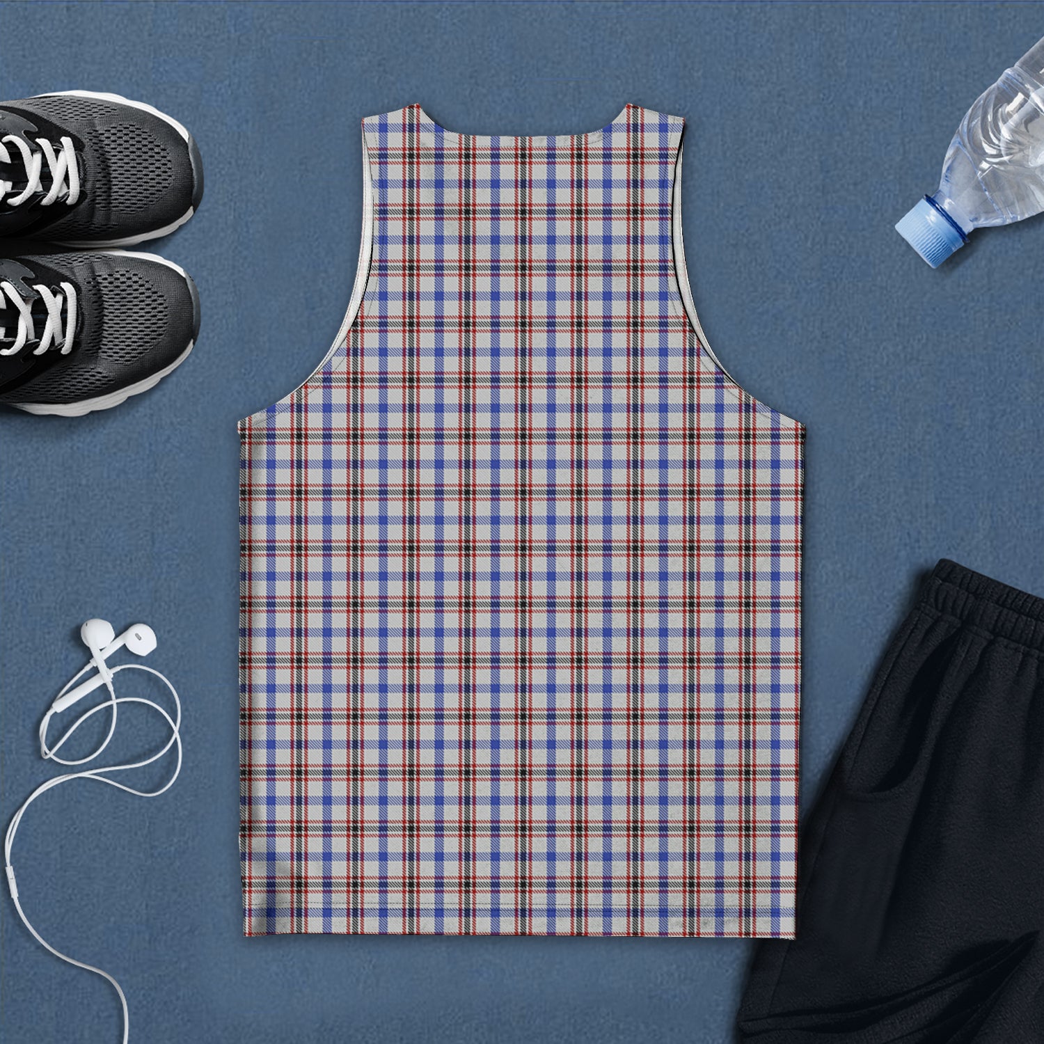 Boswell Tartan Mens Tank Top with Family Crest - Tartan Vibes Clothing