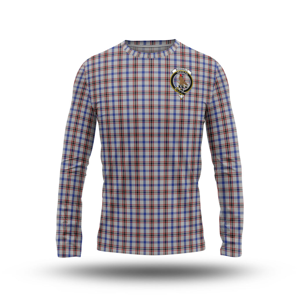 Boswell Tartan Long Sleeve T-Shirt with Family Crest - Tartan Vibes Clothing