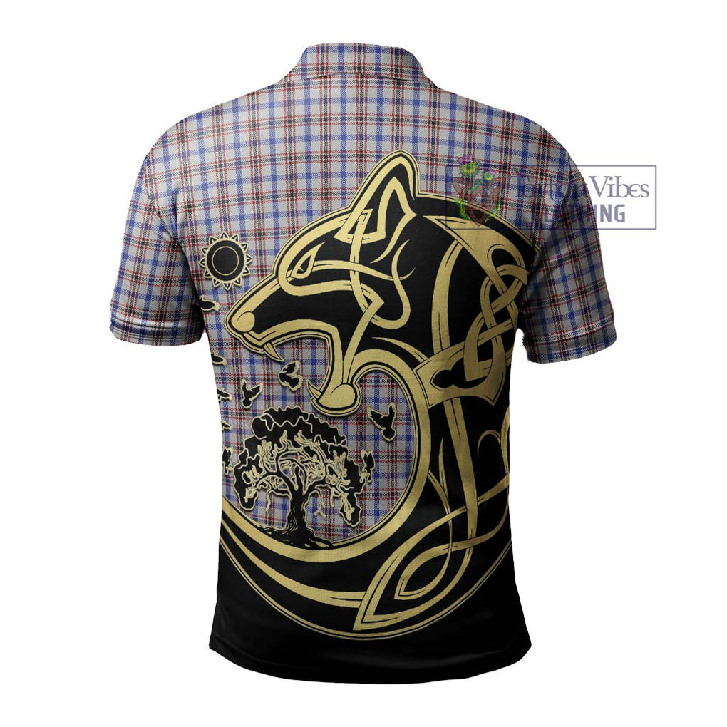 Boswell Tartan Polo Shirt with Family Crest Celtic Wolf Style - Tartan Vibes Clothing