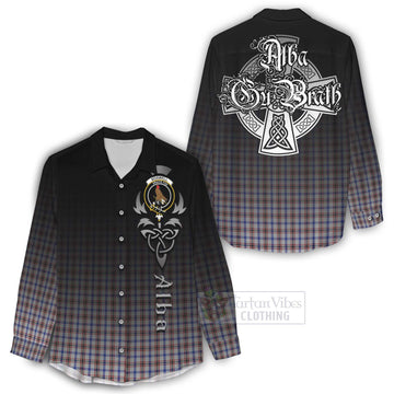 Boswell Tartan Women's Casual Shirt Featuring Alba Gu Brath Family Crest Celtic Inspired - Tartan Vibes Clothing