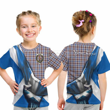 Boswell Tartan Kid T-Shirt with Family Crest Scotland Patriotic Style - Tartan Vibes Clothing