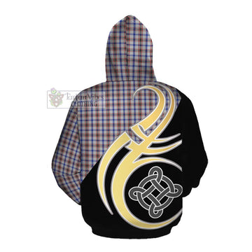 Boswell Tartan Cotton Hoodie with Family Crest and Celtic Symbol Style Pullover Hoodie - Tartan Vibes Clothing