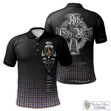 Tartan Vibes Clothing Boswell Tartan Polo Shirt Featuring Alba Gu Brath Family Crest Celtic Inspired