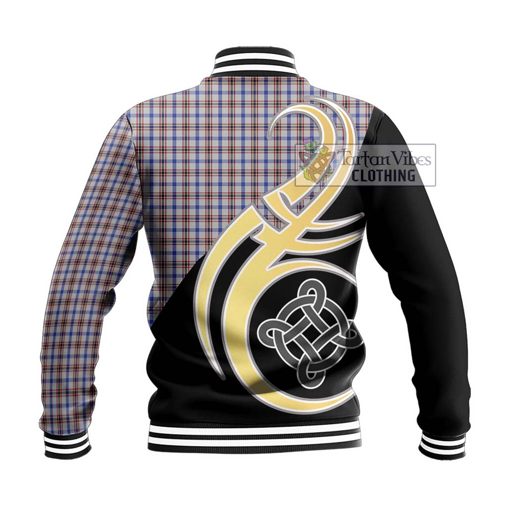 Boswell Tartan Baseball Jacket with Family Crest and Celtic Symbol Style - Tartan Vibes Clothing