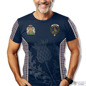 Tartan Vibes Clothing Boswell Tartan T-Shirt with Family Crest and Scottish Thistle Vibes Sport Style