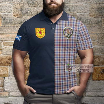 Boswell Tartan Polo Shirt Alba with Scottish Lion Royal Arm Half Style - Tartan Vibes Clothing