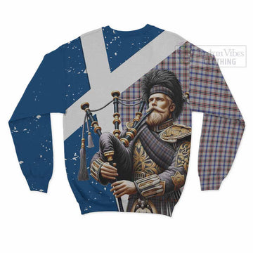 Boswell Tartan Sweatshirt with Family Crest Scottish Bagpiper Vibes - Tartan Vibes Clothing