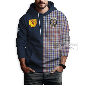 Boswell Tartan Hoodie Alba with Scottish Lion Royal Arm Half Style - Tartan Vibes Clothing