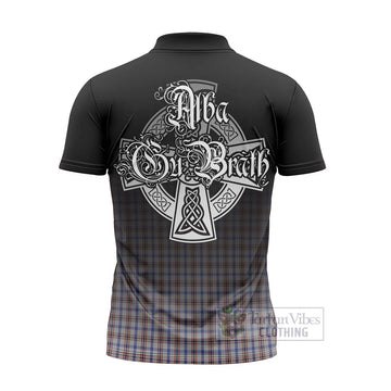 Boswell Tartan Zipper Polo Shirt Featuring Alba Gu Brath Family Crest Celtic Inspired - Tartan Vibes Clothing