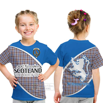 Boswell Family Crest Tartan Kid T-Shirt Celebrate Saint Andrew's Day in Style - Tartan Vibes Clothing