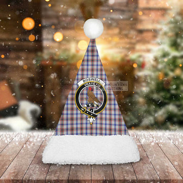 Boswell Tartan Christmas Santa Hats with Family Crest - Tartan Vibes Clothing
