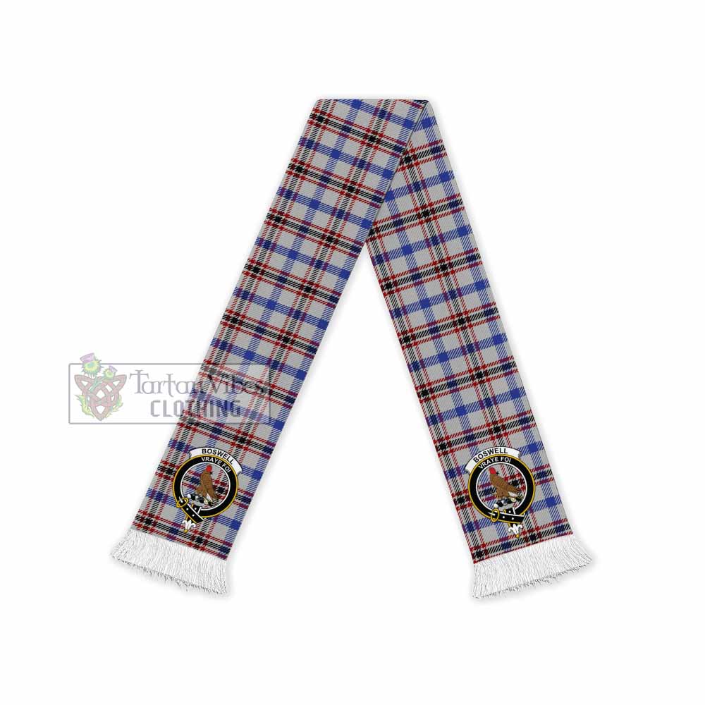 Boswell Tartan Ruffneck Scarf with Family Crest - Tartan Vibes Clothing