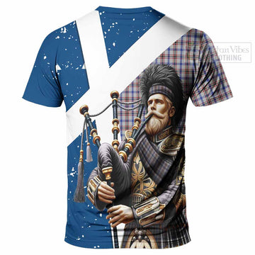 Boswell Tartan T-Shirt with Family Crest Scottish Bagpiper Vibes - Tartan Vibes Clothing