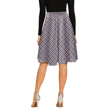 Boswell Tartan Melete Pleated Midi Skirt Cross Style
