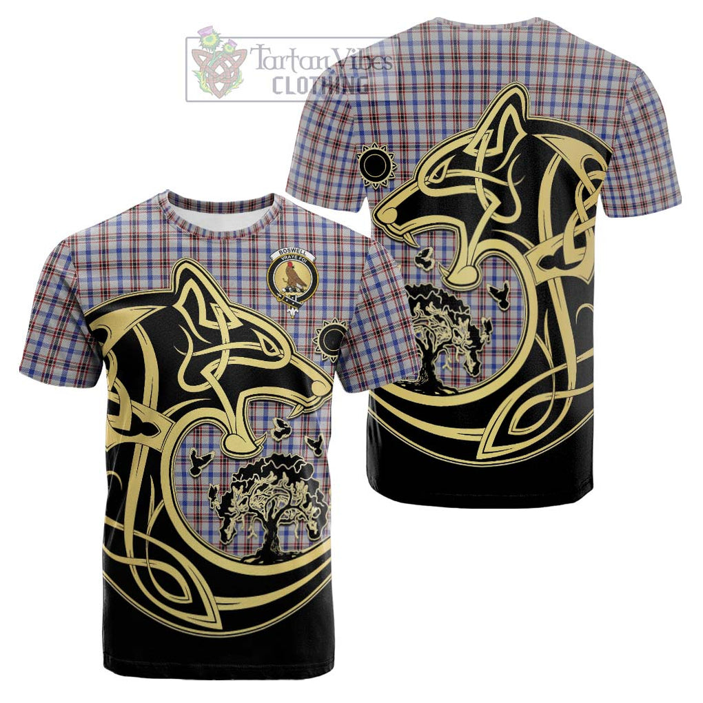 Boswell Tartan Cotton T-shirt with Family Crest Celtic Wolf Style Kid's Shirt - Tartan Vibes Clothing