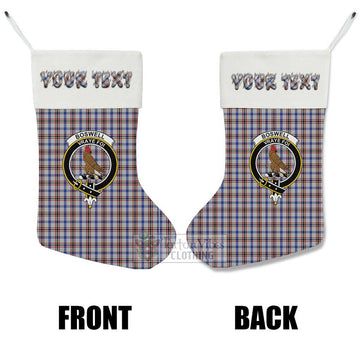 Boswell Tartan Family Crest Christmas Stocking with Personalized Text - Tartan Vibes Clothing