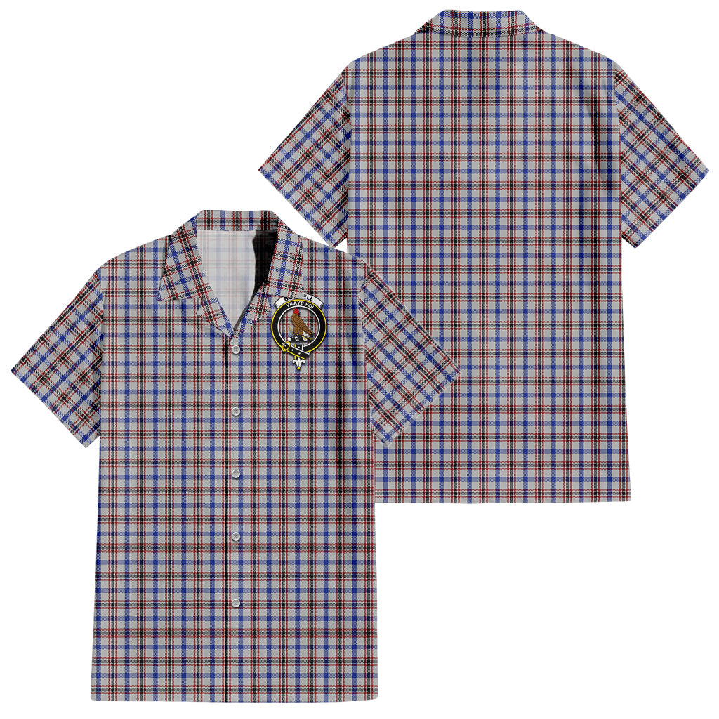 Boswell Tartan Hawaiian Shirt with Family Crest - Tartan Vibes Clothing