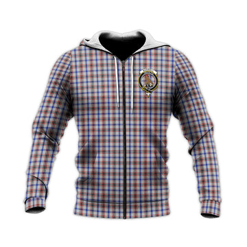 Boswell Tartan Knitted Hoodie with Family Crest Unisex Knitted Zip Hoodie - Tartan Vibes Clothing