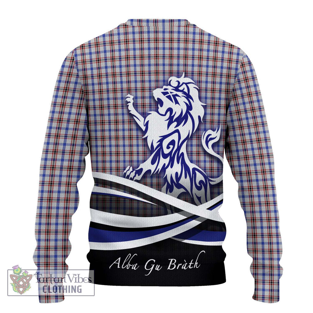 Boswell Tartan Ugly Sweater with Alba Gu Brath Regal Lion Emblem - Tartan Vibes Clothing