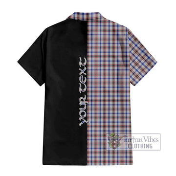 Boswell Tartan Hawaiian Shirt with Family Crest and Half Of Me Style - Tartan Vibes Clothing