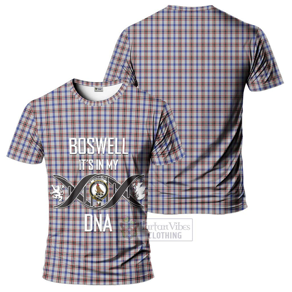 Boswell Tartan T-Shirt with Family Crest DNA In Me Style - Tartan Vibes Clothing