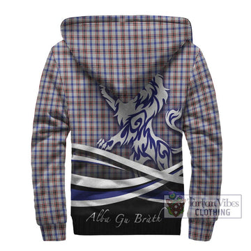Boswell Tartan Sherpa Hoodie with Alba Gu Brath Regal Lion Emblem - Tartan Vibes Clothing