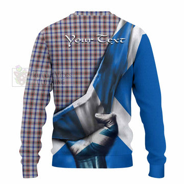 Boswell Tartan Knitted Sweater with Family Crest Scotland Patriotic Style - Tartan Vibes Clothing