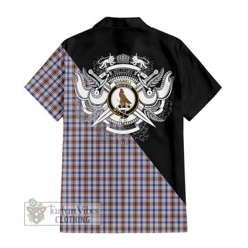 Boswell Tartan Hawaiian Shirt with Family Crest and Military Logo Style - Tartan Vibes Clothing