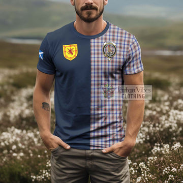 Boswell Tartan T-Shirt Alba with Scottish Lion Royal Arm Half Style - Tartan Vibes Clothing