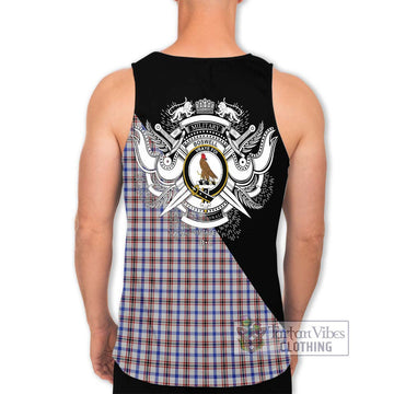 Boswell Tartan Men's Tank Top with Family Crest and Military Logo Style - Tartan Vibes Clothing