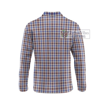 Boswell Tartan Long Sleeve Polo Shirt with Family Crest DNA In Me Style - Tartan Vibes Clothing