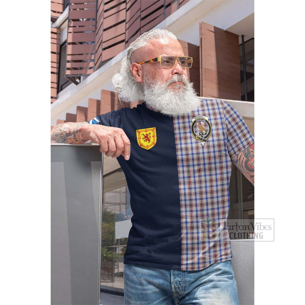 Boswell Tartan Cotton T-shirt Alba with Scottish Lion Royal Arm Half Style Men's Shirt - Tartan Vibes Clothing