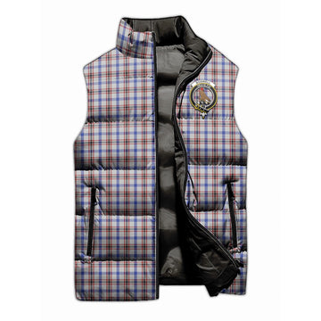 Boswell Tartan Sleeveless Puffer Jacket with Family Crest - Tartan Vibes Clothing