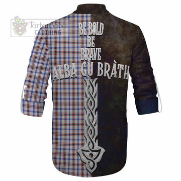 Boswell Tartan Family Crest Ghillie Kilt Shirt Alba Gu Brath Be Brave Lion Ancient Style