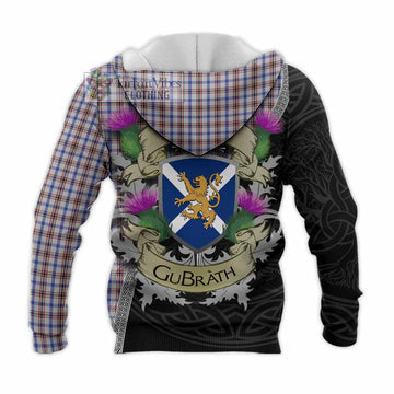 Boswell Tartan Family Crest Knitted Hoodie Lion Rampant Royal Thistle Shield Celtic Inspired - Tartan Vibes Clothing